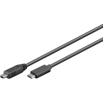 Microconnect USB3.1CMB505 USB 3.2 Gen 1 laidas 0,5 m USB-C – Mini-USB B juodas