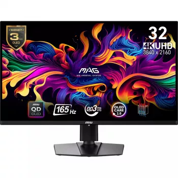 MSI MAG 321UP QD-OLED kompiuterio monitorius 80 cm (31,5 col.) 3840 x 2160 pikselių 4K Ultra HD juodas