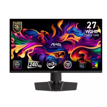 Monitorius MSI MAG 271QP QD-OLED X24 67,3 cm (26,5 colio) 2560 x 1440 pikselių Wide Quad HD juodas