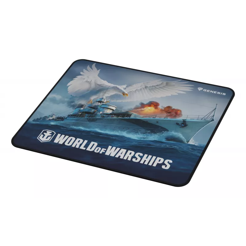 Pelės kilimėlis GENESIS NPG-1738 Carbon 500 World of Warships, 300×250 mm, audinys/guma, spalvotas, atsparus vandeniui