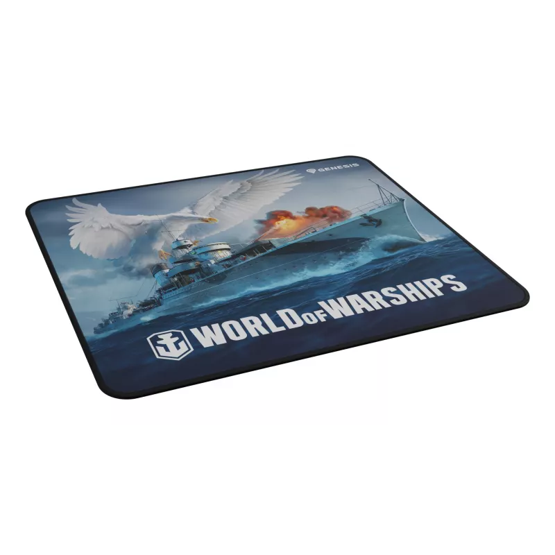 Pelės kilimėlis GENESIS NPG-1738 Carbon 500 World of Warships, 300×250 mm, audinys/guma, spalvotas, atsparus vandeniui