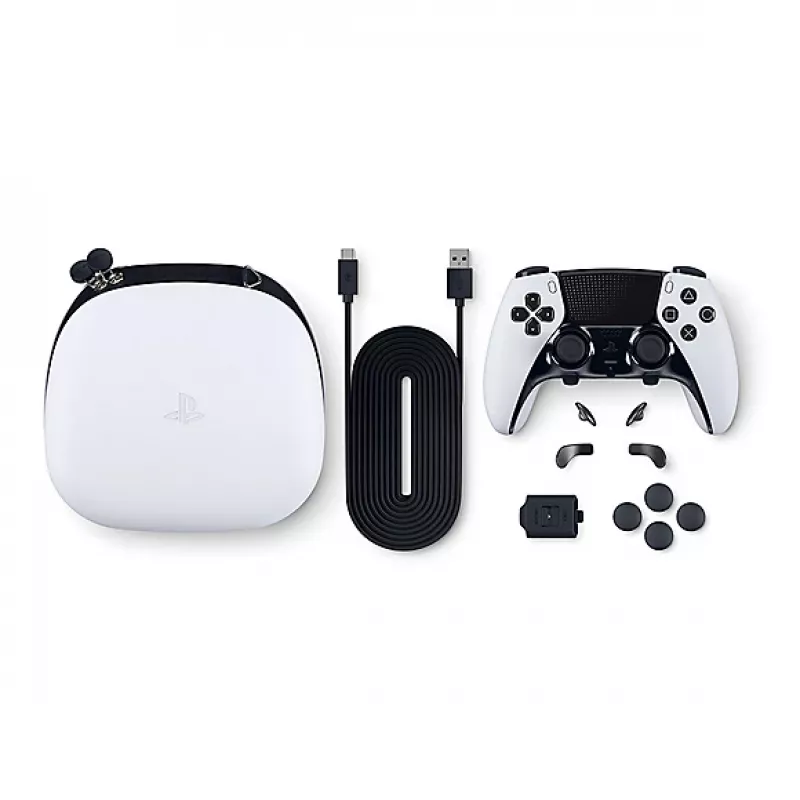 Valdiklis Sony DualSense Edge, PlayStation 5, laidinis ir belaidis (Bluetooth/USB), juodas/baltas