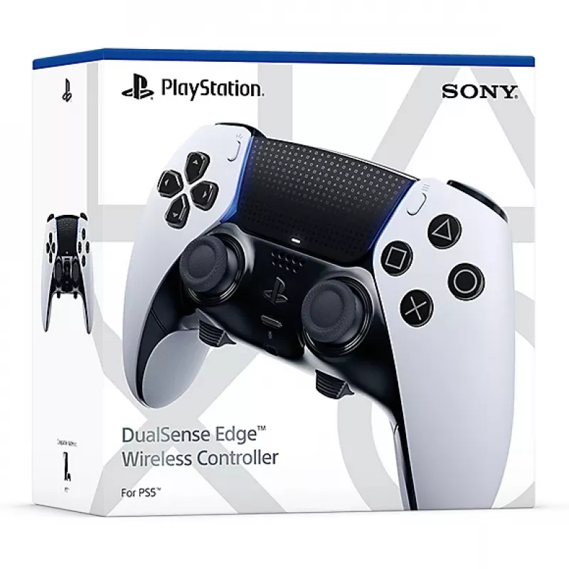 Valdiklis Sony DualSense Edge, PlayStation 5, laidinis ir belaidis (Bluetooth/USB), juodas/baltas
