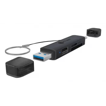 Kortelių skaitytuvas ICY BOX 61179 USB 3.2 Gen1 3-in-1, USB Type-C ir Type-A jungtimis