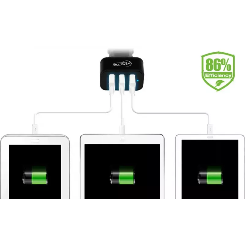 ARCTIC Car Charger 7200 - 3 prievadų automobilinis USB įkroviklis