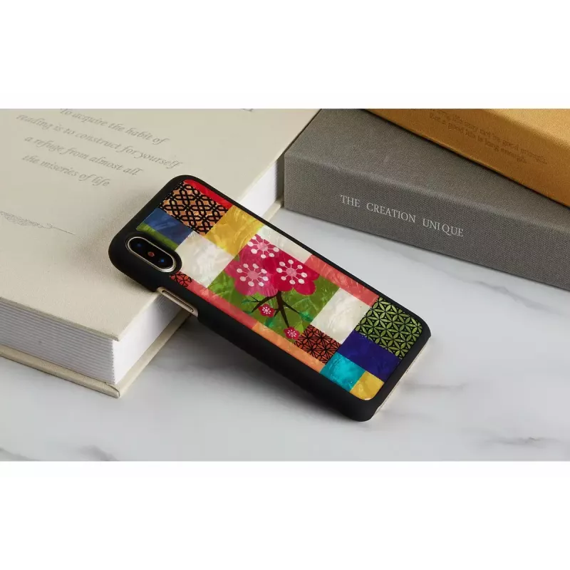 iKins apsauginis dėklas iPhone XS/S — Cherry Blossom White kietas apvalkalas