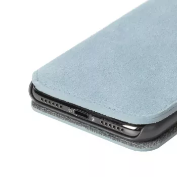 Krusell Broby 4 Card SlimWallet dėklas su atvartu iPhone X/XS, mėlynas