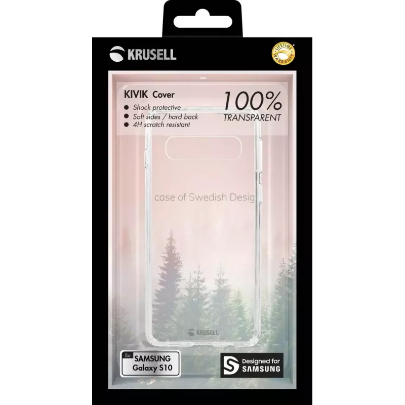 Krusell 61637 permatomas dėklas Samsung Galaxy S10