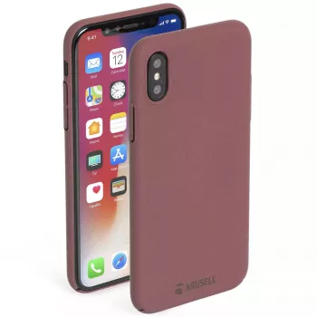 Krusell Sandby dėklas su pinigine iPhone X/XS bordo spalvos