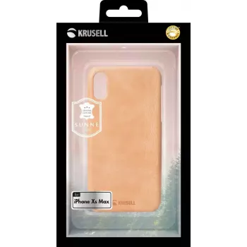 Krusell Sunne odinis dėklas iPhone XS Max 16,5 cm smėlio spalvos