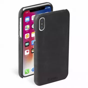 Apsauginis telefono dėklas Krusell Sunne, skirtas Apple iPhone XS Max – vintage juodos spalvos