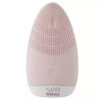 HoMedics FAC-001-EU veido valymo šepetėlis su besisukančiu šepetėliu, rožinė, balta, baterija