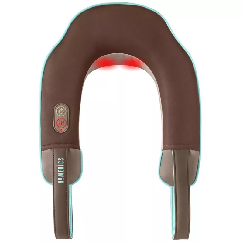 HoMedics NMSQ-215 kaklo masažuoklis su šiluma, ruda spalva