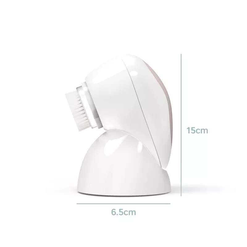 HoMedics FAC-600-EU veido valymo šepetėlis su pulsacine technologija Rožinis auksas, Baltas