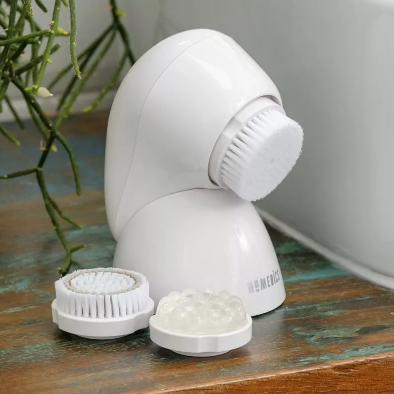 HoMedics FAC-600-EU veido valymo šepetėlis su pulsacine technologija Rožinis auksas, Baltas