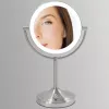 HoMedics MIR-8150-EU stalinis veidrodis su apšvietimu, apvalus, nerūdijantis plienas
