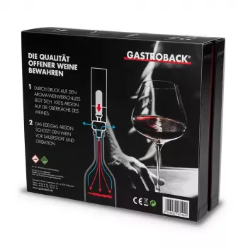 Decanterio kamštis Gastroback Aroma 47102 juodas nerūdijantis plienas