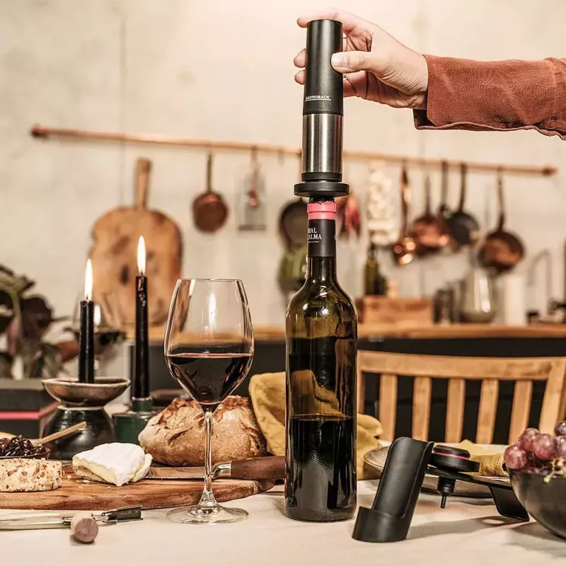Decanterio kamštis Gastroback Aroma 47102 juodas nerūdijantis plienas