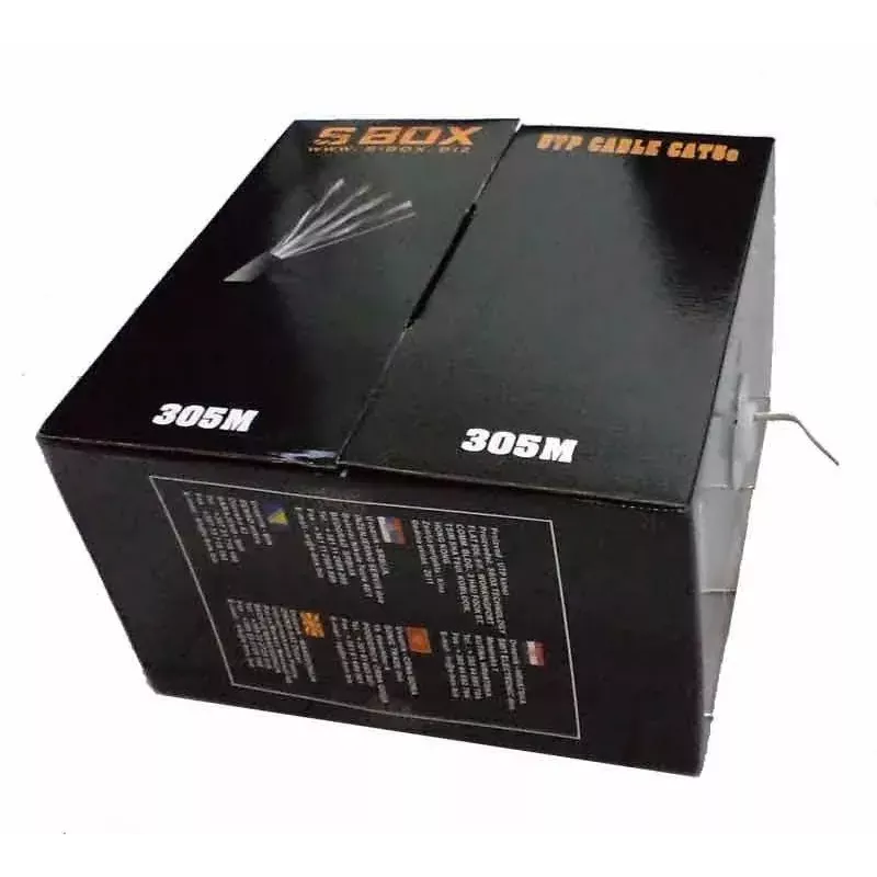 Tinklo kabelis SBOX UTP-305 CAT5E RJ45 305M mėlynas