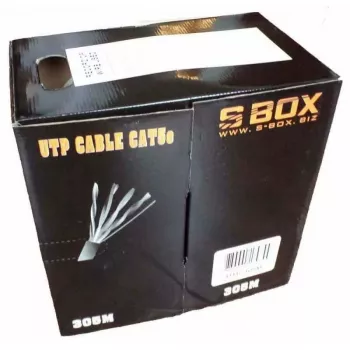 Tinklo kabelis SBOX UTP-305 CAT5E RJ45 305M mėlynas
