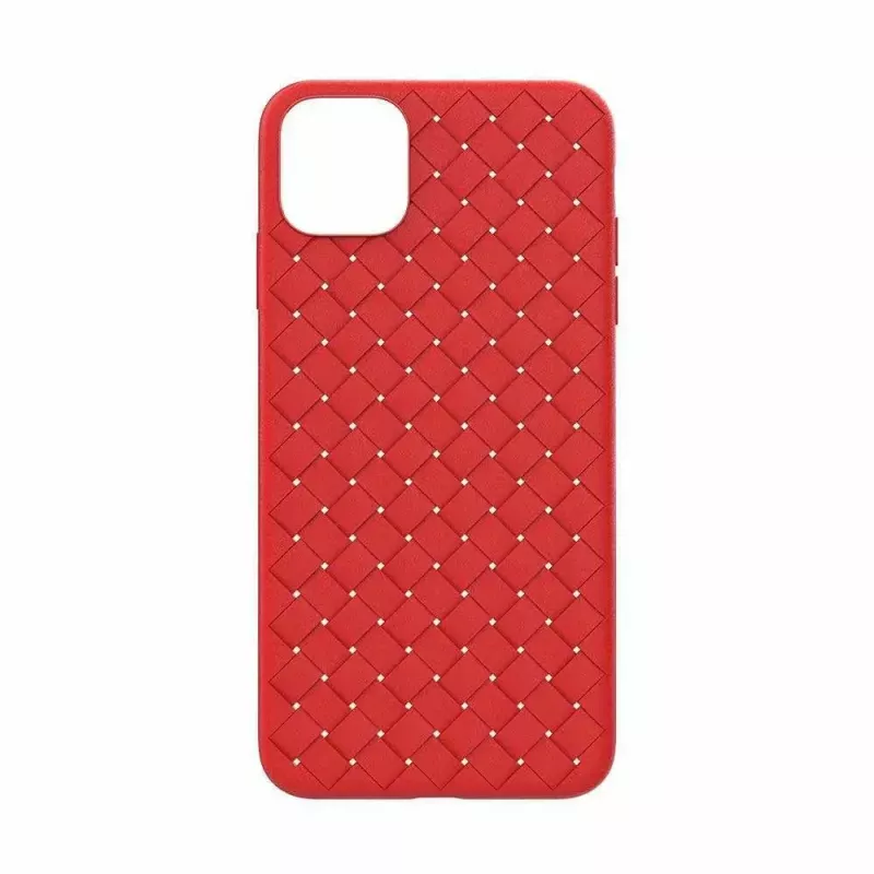 Minkštas dėklas Devia iPhone 11 Pro — austas raštas, raudonas