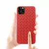 Minkštas dėklas Devia iPhone 11 Pro — austas raštas, raudonas