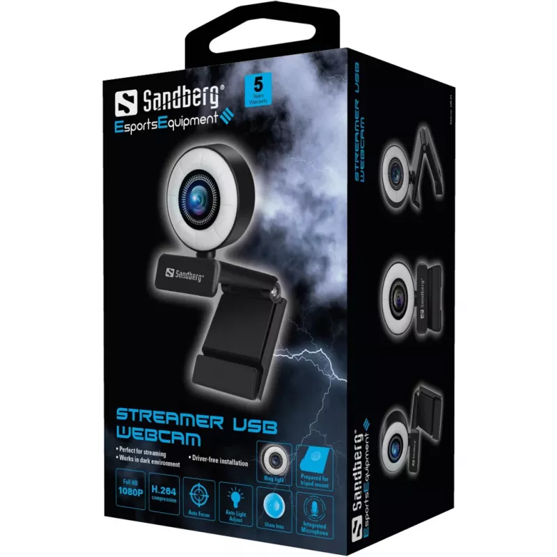 Sandberg Streamer USB Webcam internetinė kamera
