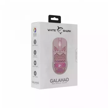 Pelė White Shark Galahad Pink USB Type-A