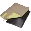 Case Logic Reflect REFPC-114 nešiojamojo kompiuterio dėklas 35,6 cm (14 colių), atminties putos, poliesteris, Plaza Taupe/Sun-Lime