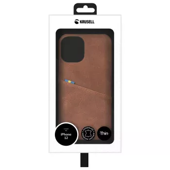 Krusell 62154 apsauginis dėklas iPhone 12 Mini, rudas