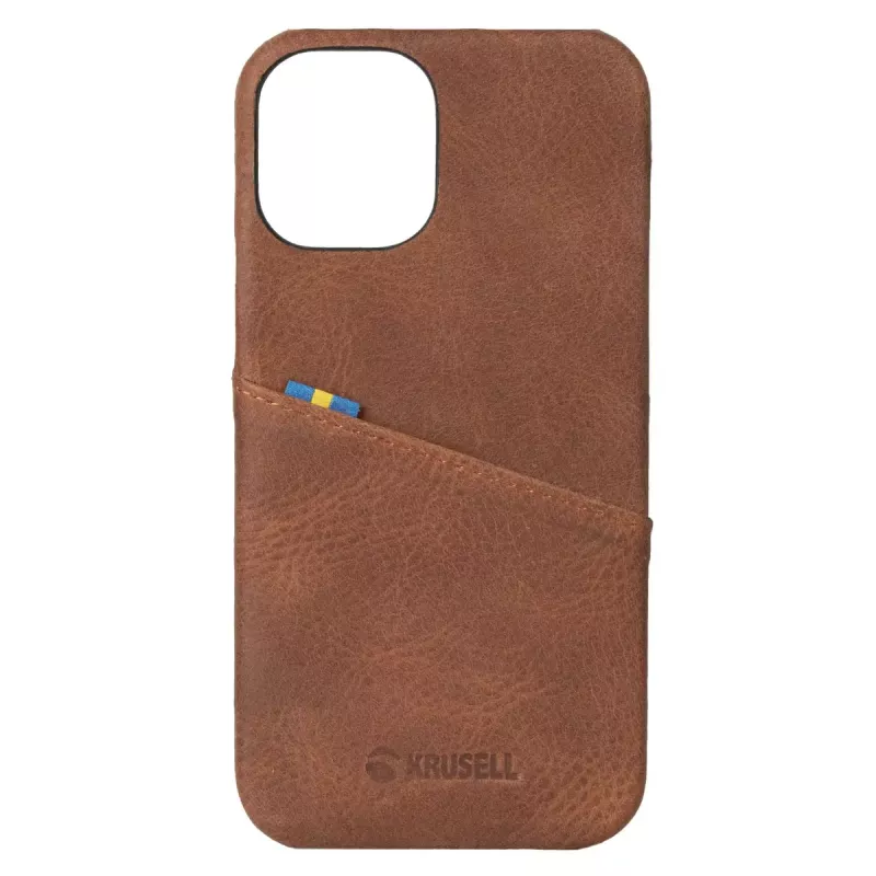 Krusell 62154 apsauginis dėklas iPhone 12 Mini, rudas