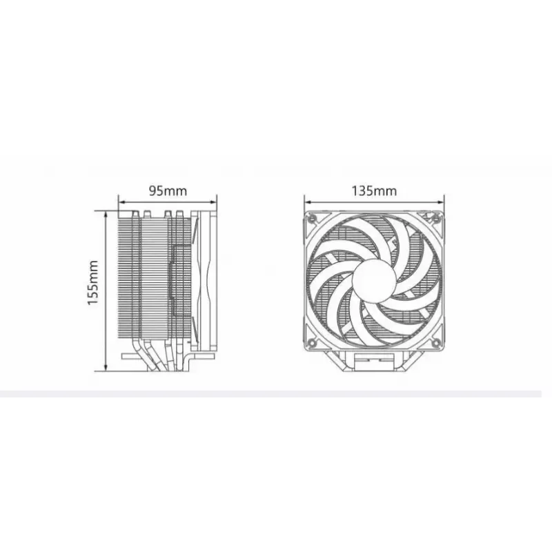 Procesoriaus aušintuvas ZALMAN CNPS10X PERFORMA ST su 120 mm ventiliatoriumi ir 4 šilumos vamzdeliais