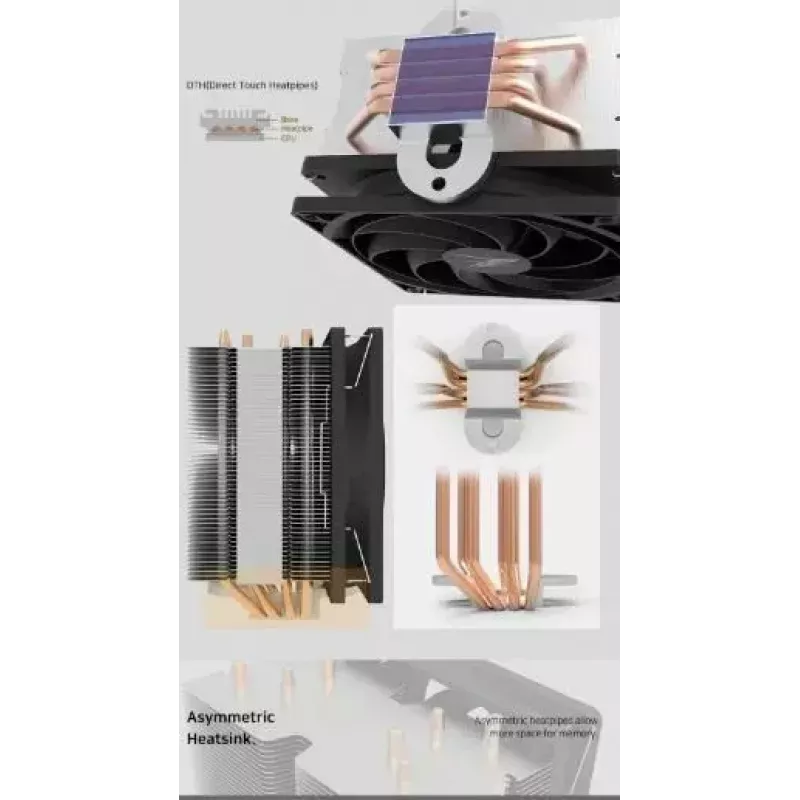 Procesoriaus aušintuvas ZALMAN CNPS10X PERFORMA ST su 120 mm ventiliatoriumi ir 4 šilumos vamzdeliais