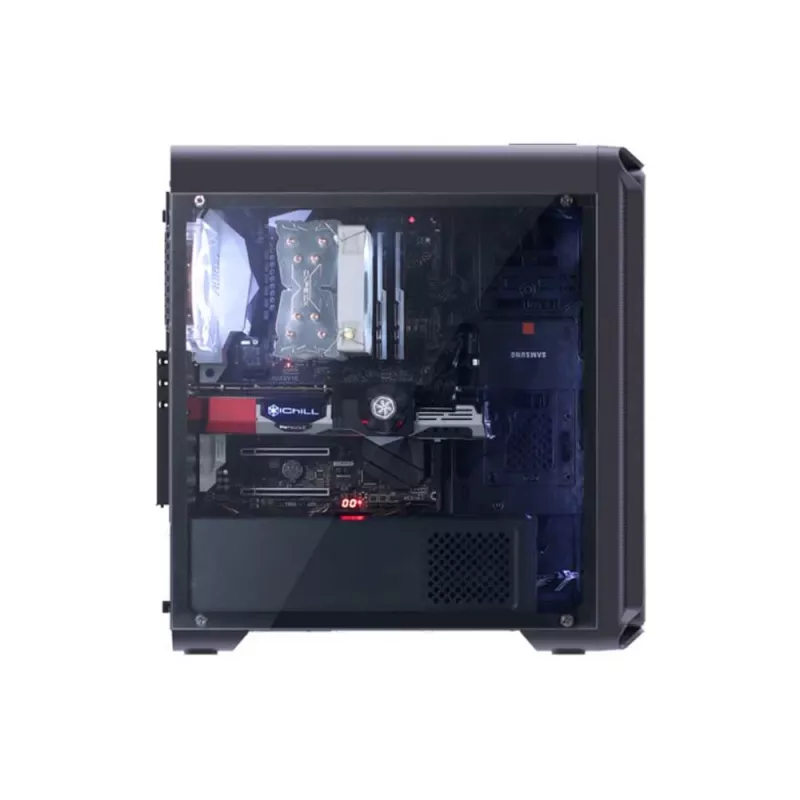 Zalman i3 Midi-Tower korpusas - Juodas Langas