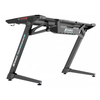 Gaming stalas Sandberg Fighter Gaming Desk 2 juodas