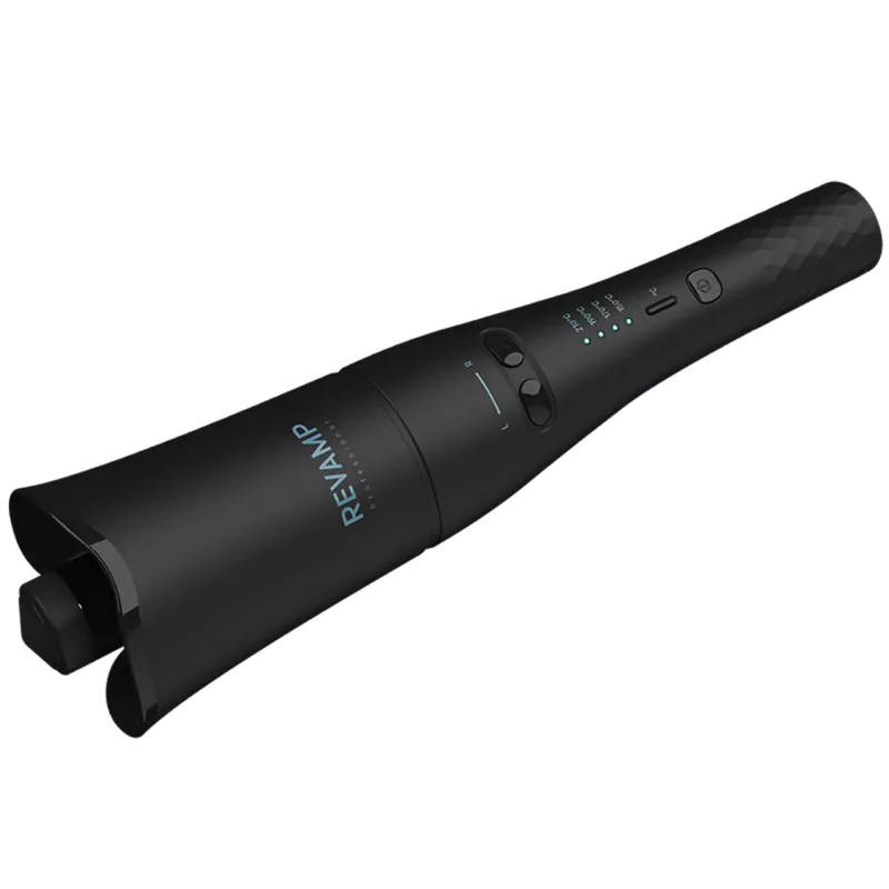 Revamp Progloss Hollywood Curl automatinis garbanojimo žnyplės Warm Black 3 m