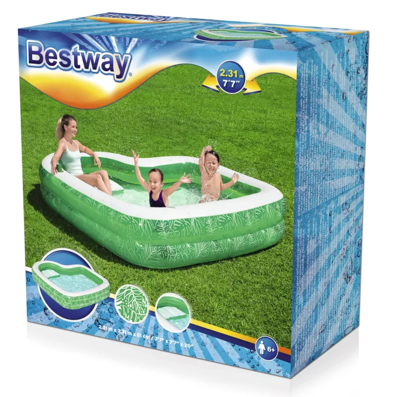 Pripučiamas baseinas Bestway Tropical Paradise Family Pool 2,31 m x 2,31 m x 51 cm