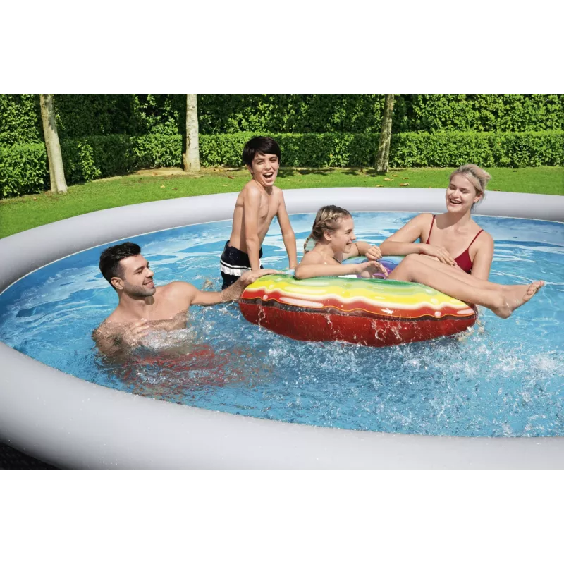 Pripučiamas baseinas Bestway 57372 apvalus 12362 L pilkas