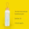 Stiklinis butelis Cambridge CM06991 550 ml su bambuko dangteliu