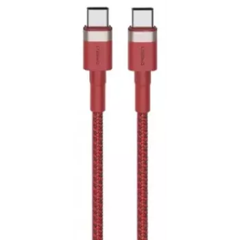 USB-C į USB-C laidas Orsen S53, 1 m, 3 A, raudonas