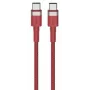 USB-C į USB-C laidas Orsen S53, 1 m, 3 A, raudonas