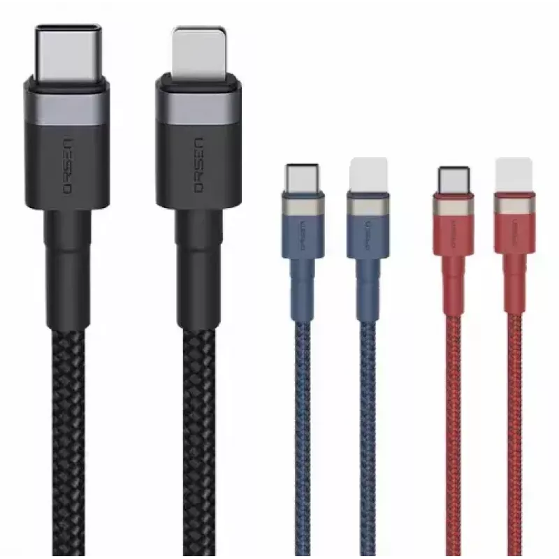 USB Type-C į Lightning laidas Orsen S51, 3A, 1 m, mėlynas