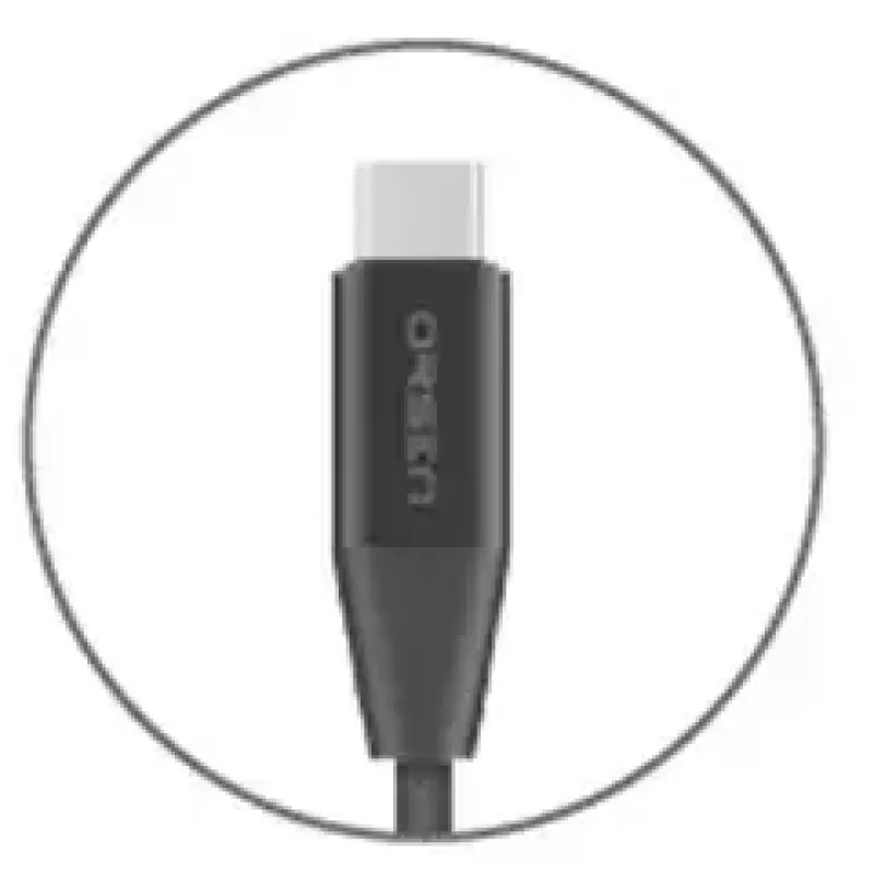USB Type-C duomenų laidas Orsen S33 2,1A 1,2 m — juodas