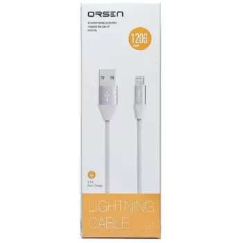 Mikro USB duomenų kabelis Orsen S32 2.1A 1,2 m pilkas