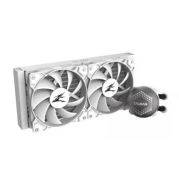 Zalman ALPHA24 Baltas CPU Skysčio Aušintuvas 240mm Radiatoriumi 2 x 120mm Ventiliatoriai ARGB Siurblys Dviejų Procesorių Visapusis Skysčio Aušintuvas 12 cm