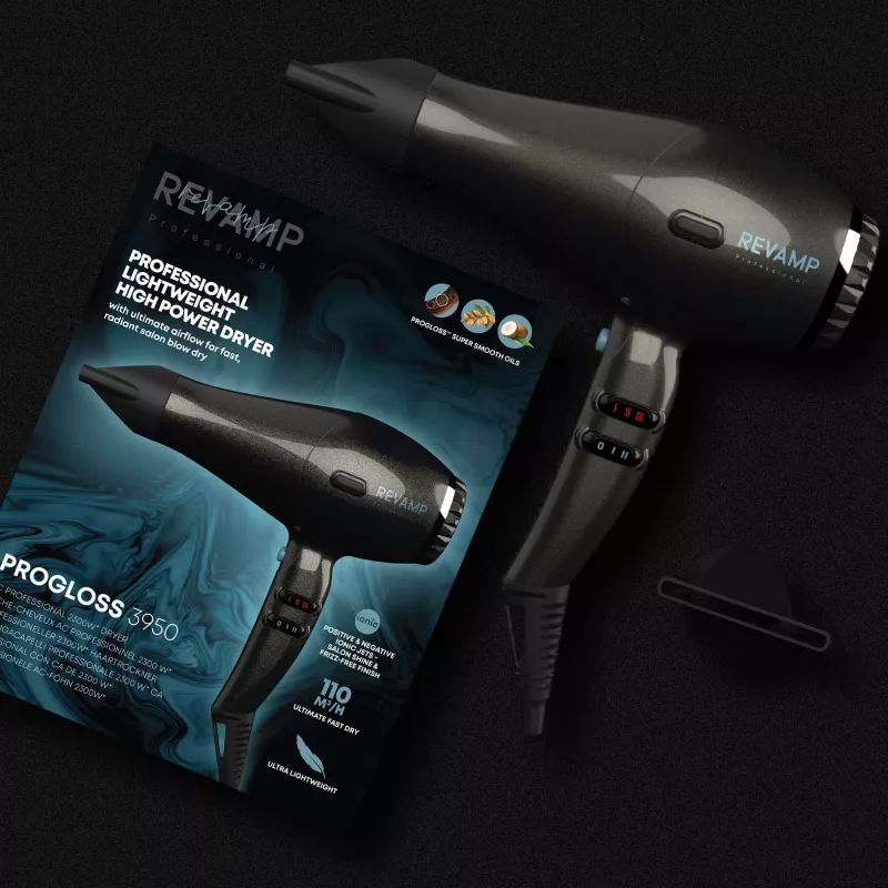 Revamp Progloss 3950 plaukų džiovintuvas 2300 W Juoda