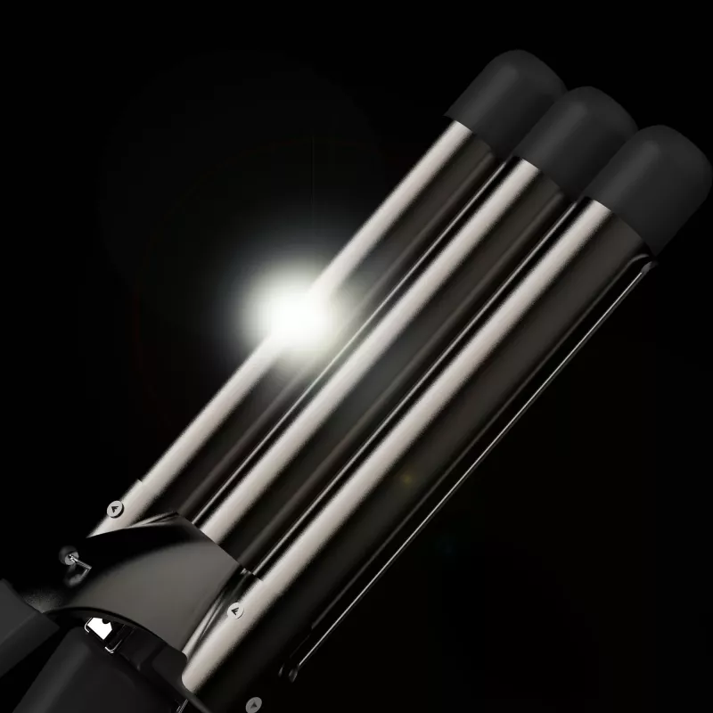 Revamp Progloss Deep Beach Waver tekstūravimo lygintuvas Warm Black 3 m
