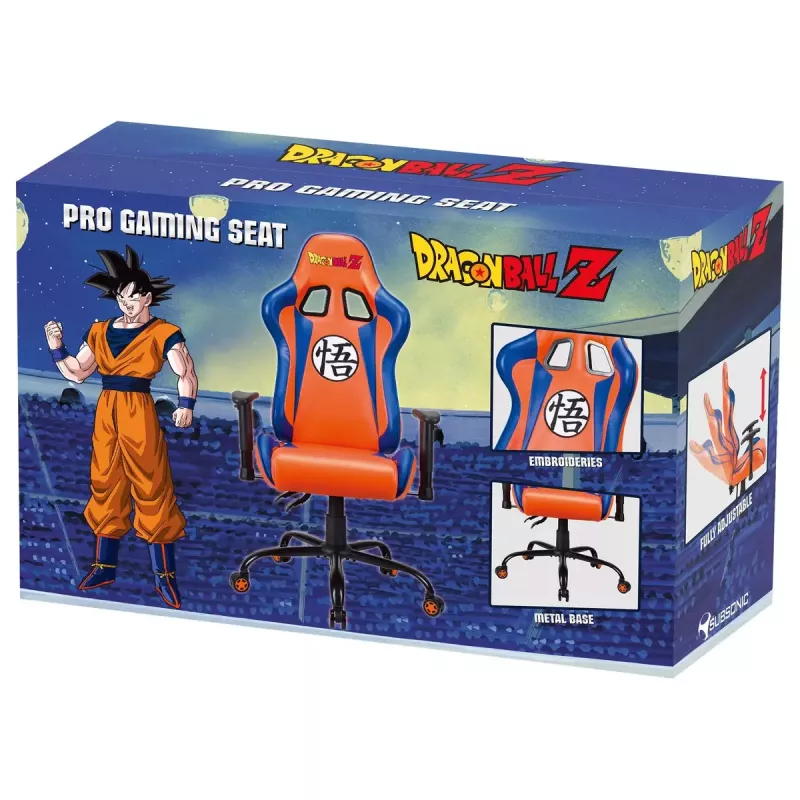 Žaidimų kėdė Subsonic DBZ, paminkštinta, pilkai oranžinė, 125 kg