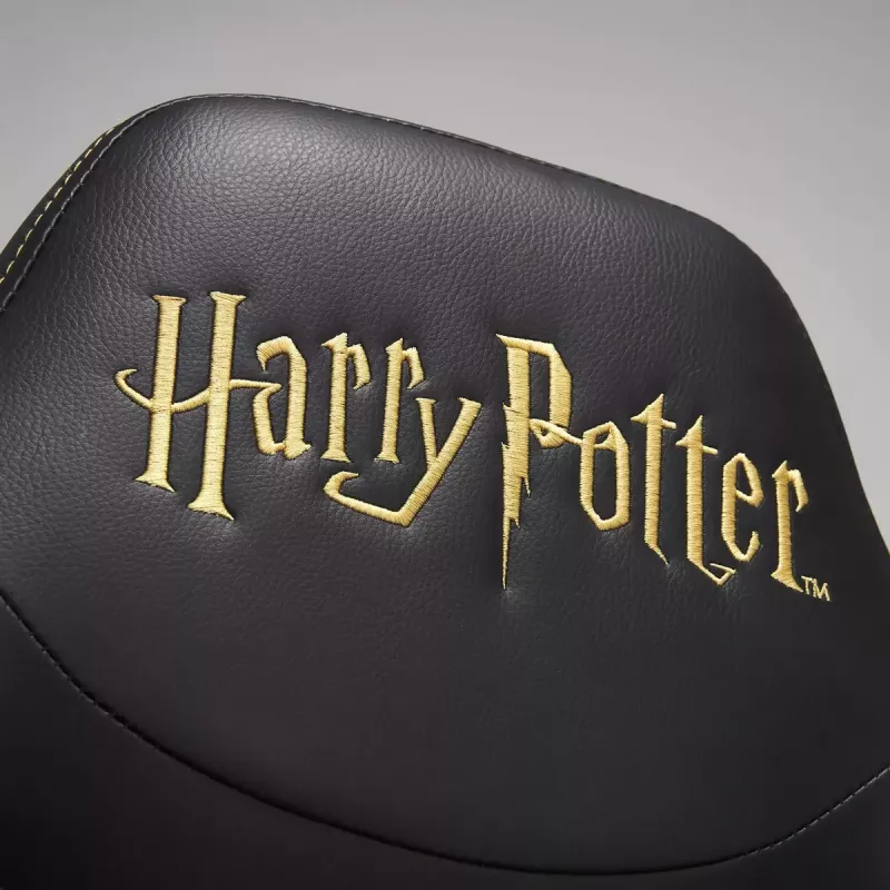 Žaidimų kėdė PC Subsonic Junior Hogwarts, minkštas sėdynės paminkštinimas, juoda/geltona