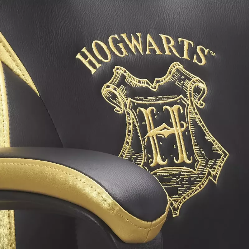 Žaidimų kėdė PC Subsonic Junior Hogwarts, minkštas sėdynės paminkštinimas, juoda/geltona
